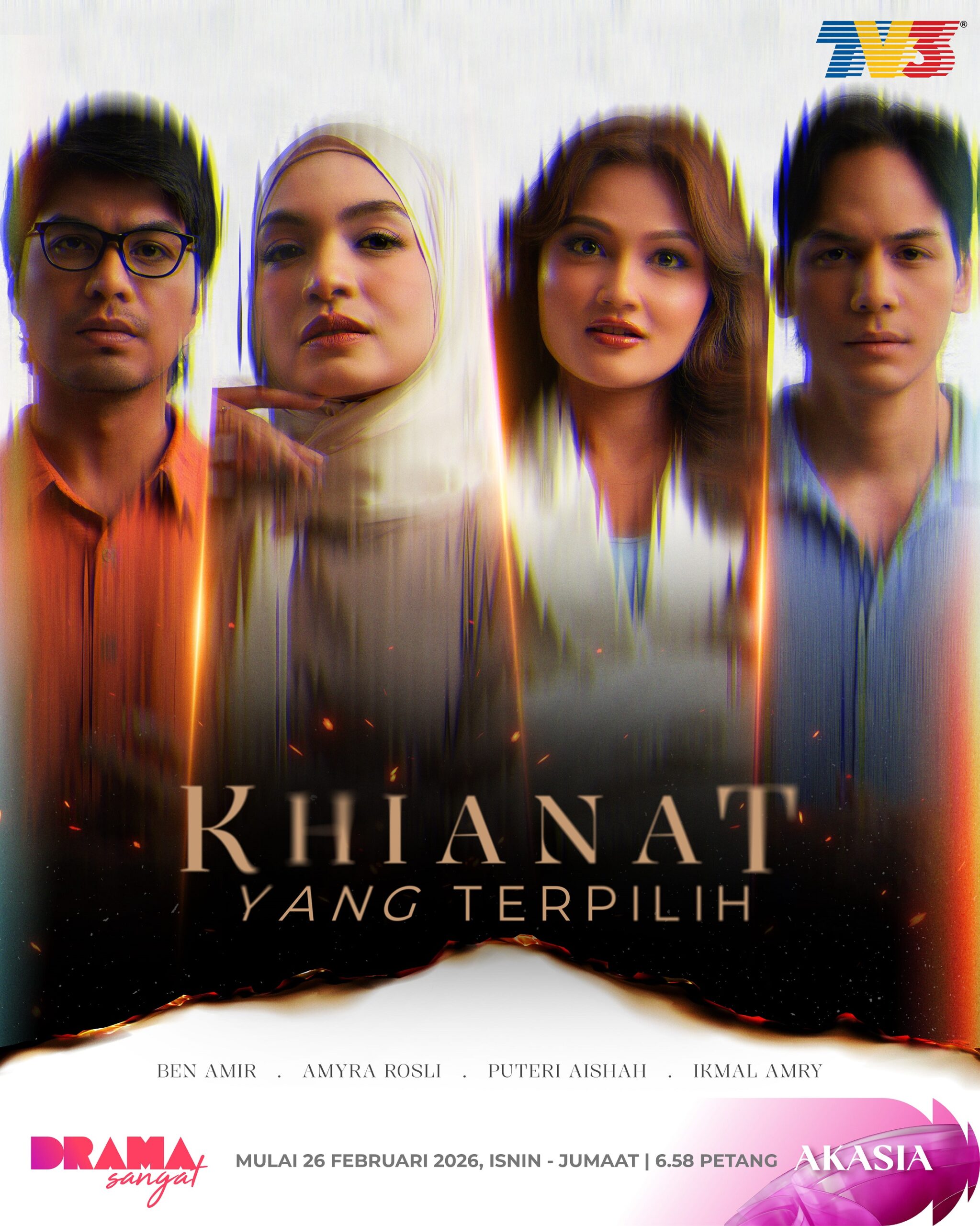 Ben Amir & Amyra Rosli Kembali, Khianat Yang Terpilih Bakal Cetus Fenomena Cinta Terlarang di Slot Akasia TV3
