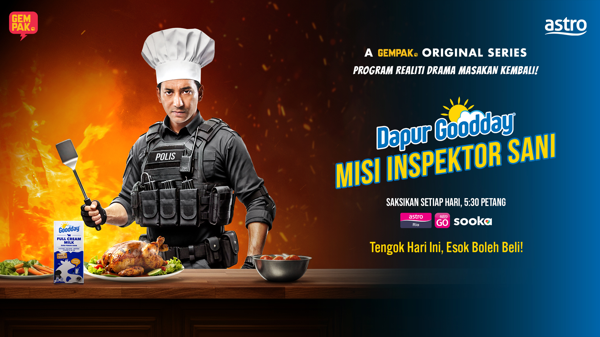 Misi Rahsia Inspektor Sani: Zizan Razak ‘Menyamar’ Masak Ayam Golek Dalam Dapur Goodday Musim Ke-2