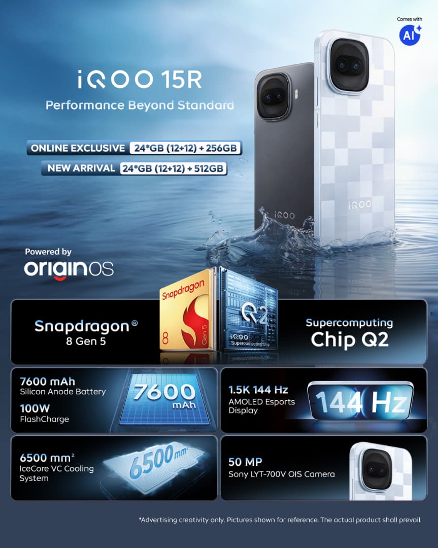 iQOO 15R Rasmi: ‘Performance Trio’ Gempur Gaming Tanpa Lag, Bateri 7600mAh Paling Padu