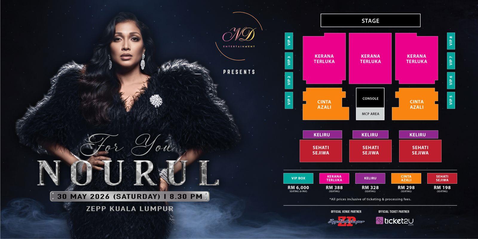ND Entertainment Ambil Alih Penganjuran, Konsert For You Nourul Ditunda Ke 30 Mei 2026
