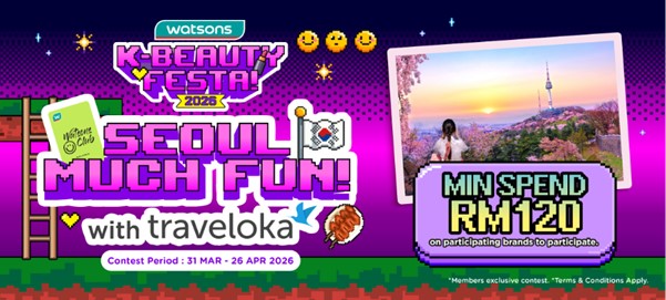 K-Beauty Lovers Wajib Hadir! Watsons Malaysia Tawar Tiket Percutian Ke Korea Di K-Beauty Festa 2026