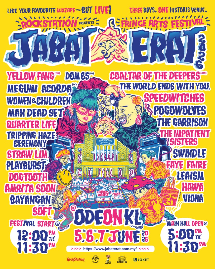 Pesta Muzik D.I.Y Terbesar! JABAT ERAT Gegar OdeonKL Jun Ini, Himpun Lebih 20 Band Tempatan & Antarabangsa