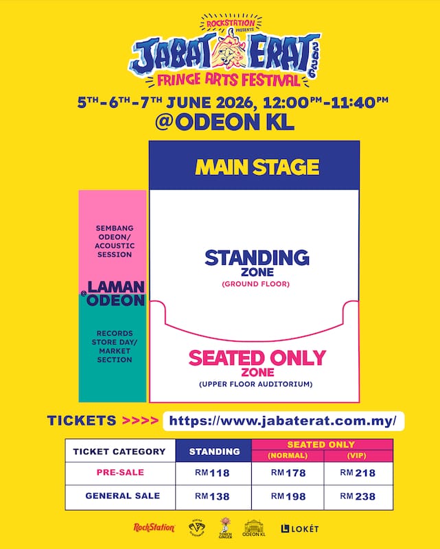 Pesta Muzik D.I.Y Terbesar! JABAT ERAT Gegar OdeonKL Jun Ini, Himpun Lebih 20 Band Tempatan & Antarabangsa