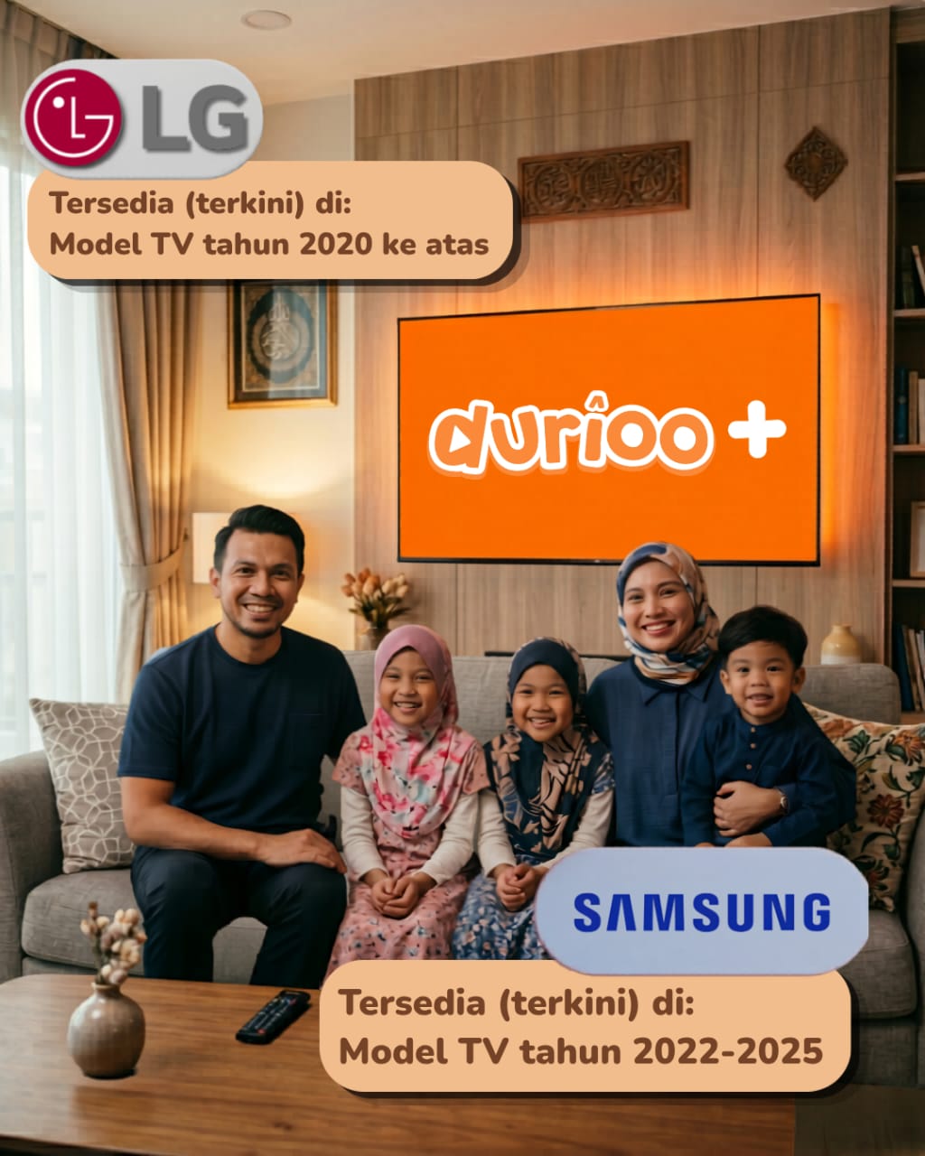 Versi Lite Durioo+ Fokus Pengalaman Teras, Kini Eksklusif di TV Samsung & LG