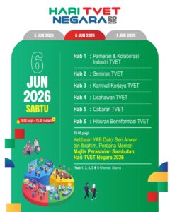 Tema “TVET Pilihan Utama Kerjaya” Jadi Teras Sambutan Hari TVET Negara 2026