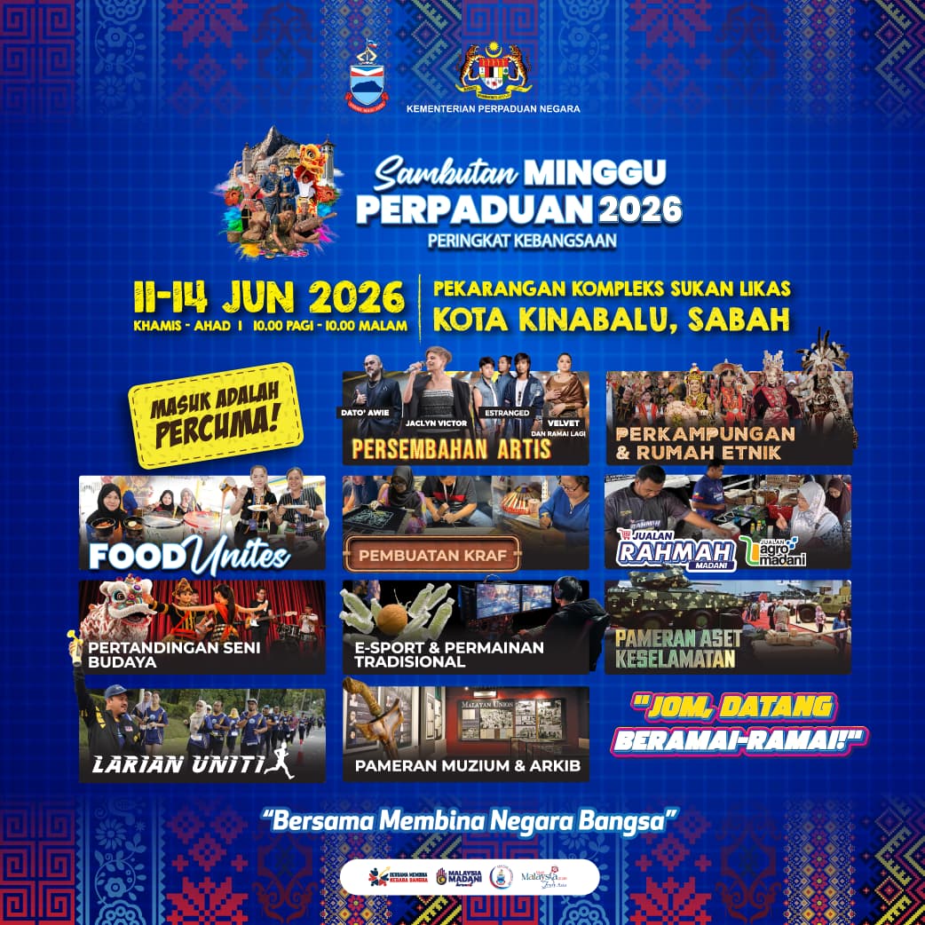 Sambutan Minggu Perpaduan 2026 Sasar 250,000 Kehadiran di Stadium Likas