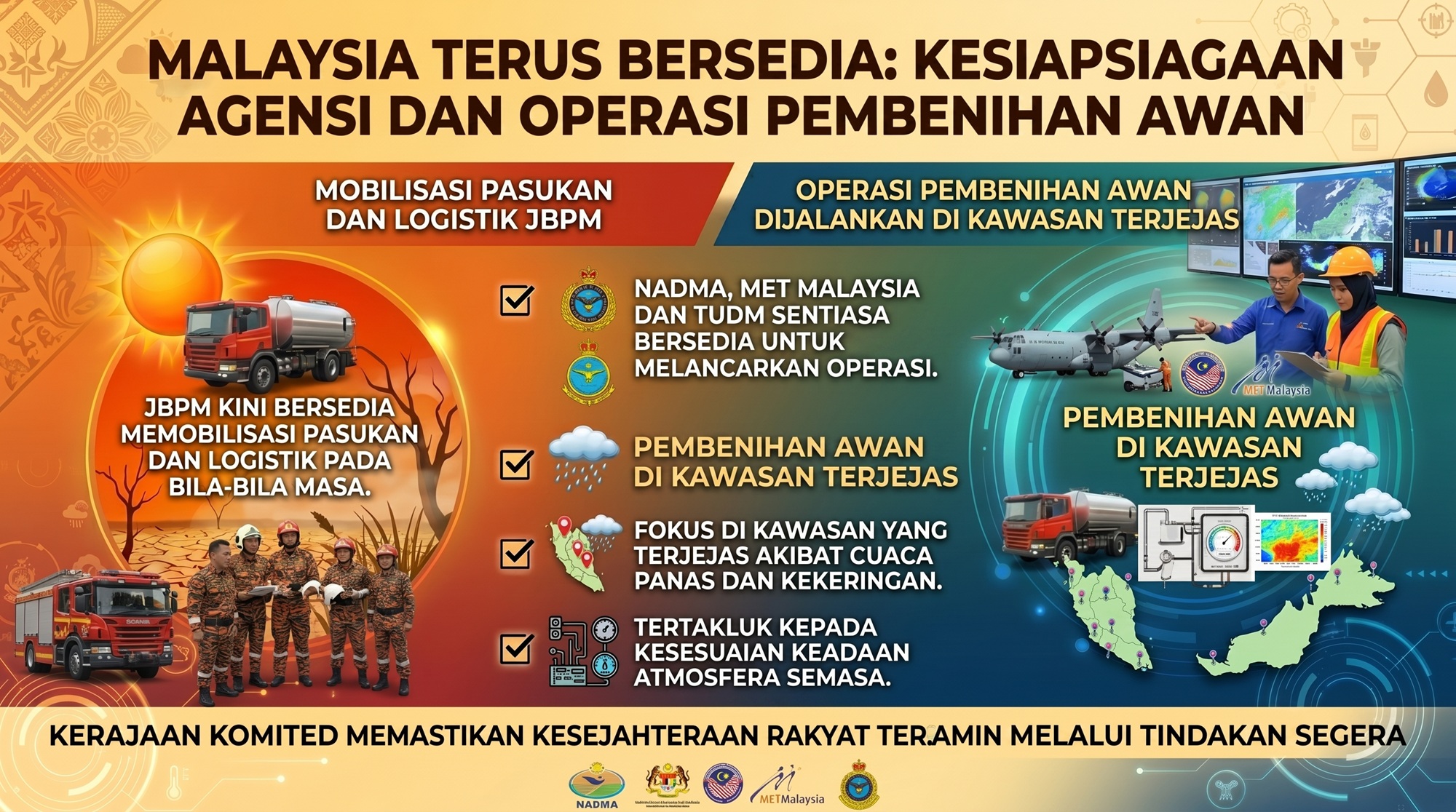 BAHANG EL NINO: Agensi Kerajaan Buka 'Bilik Gerakan', Depani Cuaca Ekstrem
