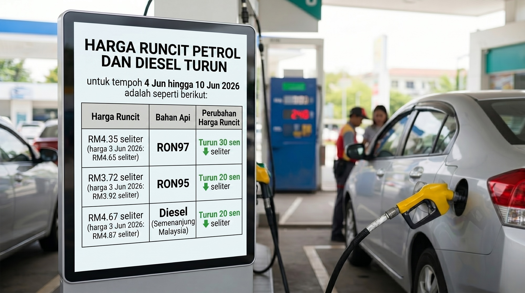 Harga Petrol, Diesel Susut Hingga 30 Sen Namun Risiko Konflik Asia Barat Masih Mengintai Pasaran