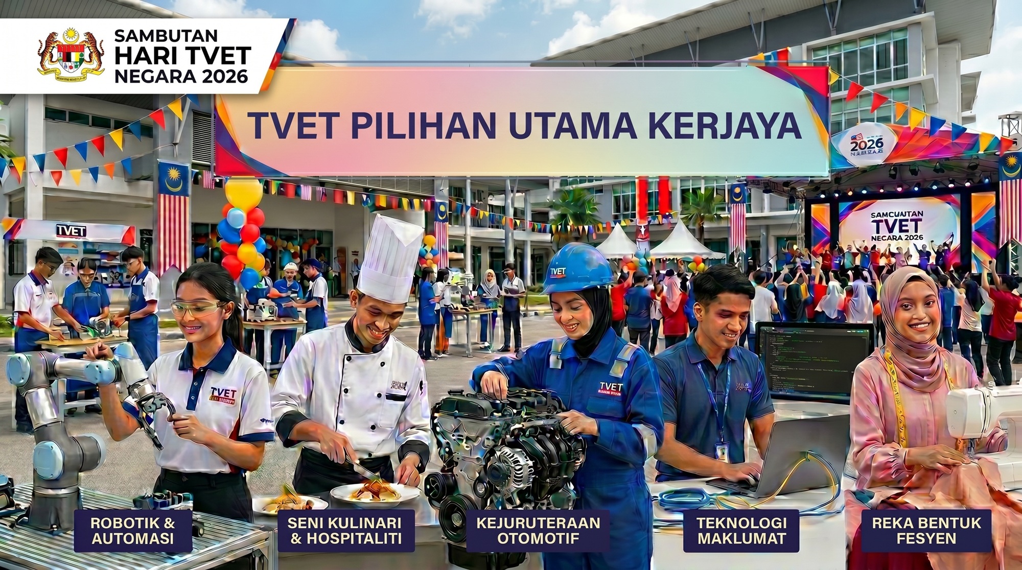 Tema “TVET Pilihan Utama Kerjaya” Jadi Teras Sambutan Hari TVET Negara 2026