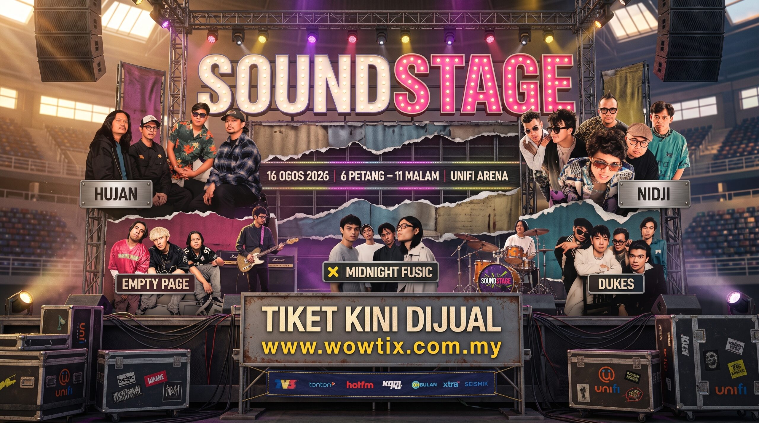 Peminat Indie Wajib Hadir! Lima Band Gergasi Bakal Gegarkan Unifi Arena Ogos Ini Peminat Indie Wajib Hadir! Lima Band Gergasi Bakal Gegarkan Unifi Arena Ogos Ini
