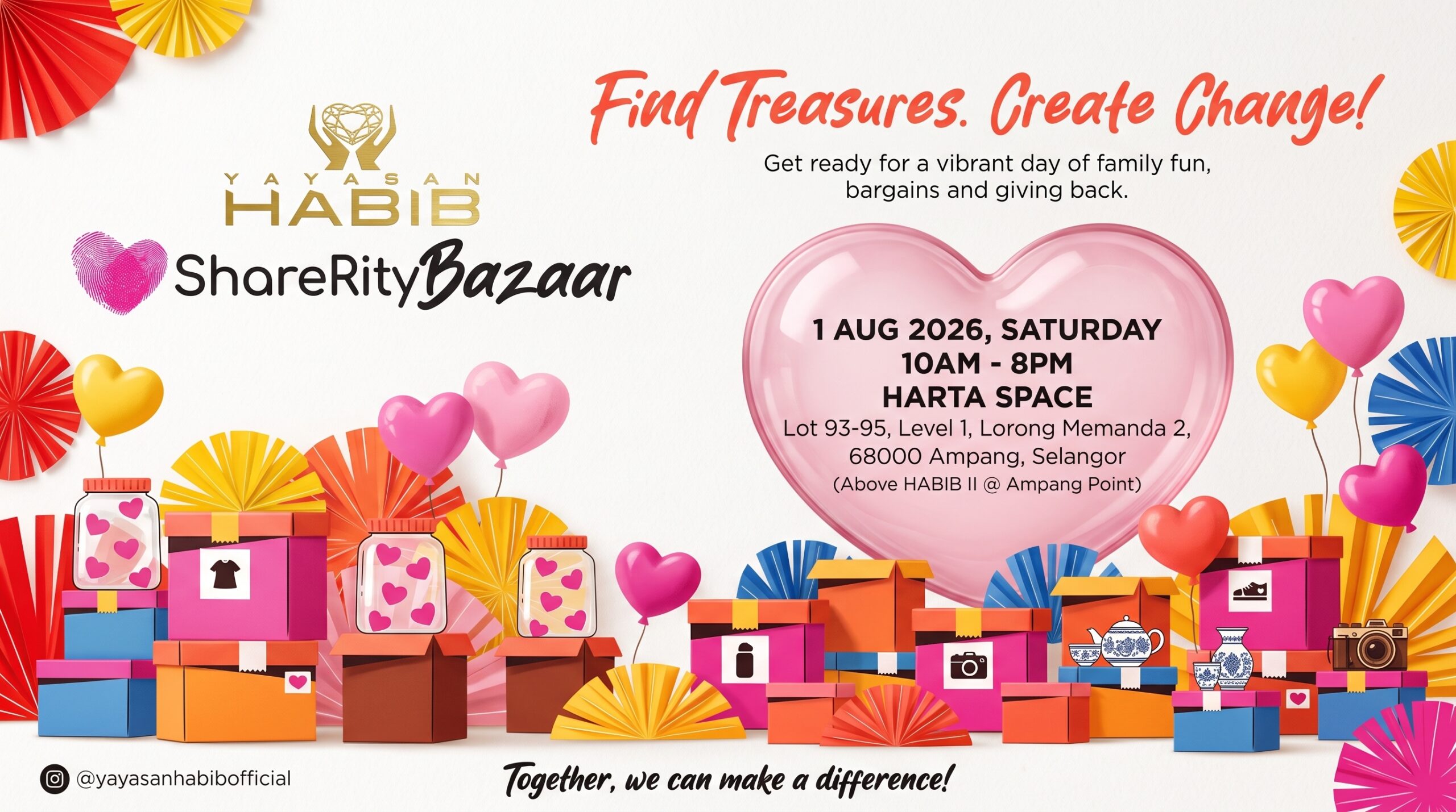 Beli-Belah Sambil Beramal, Yayasan HABIB Anjur ShareRity Bazaar 2026 1 Ogos Ini