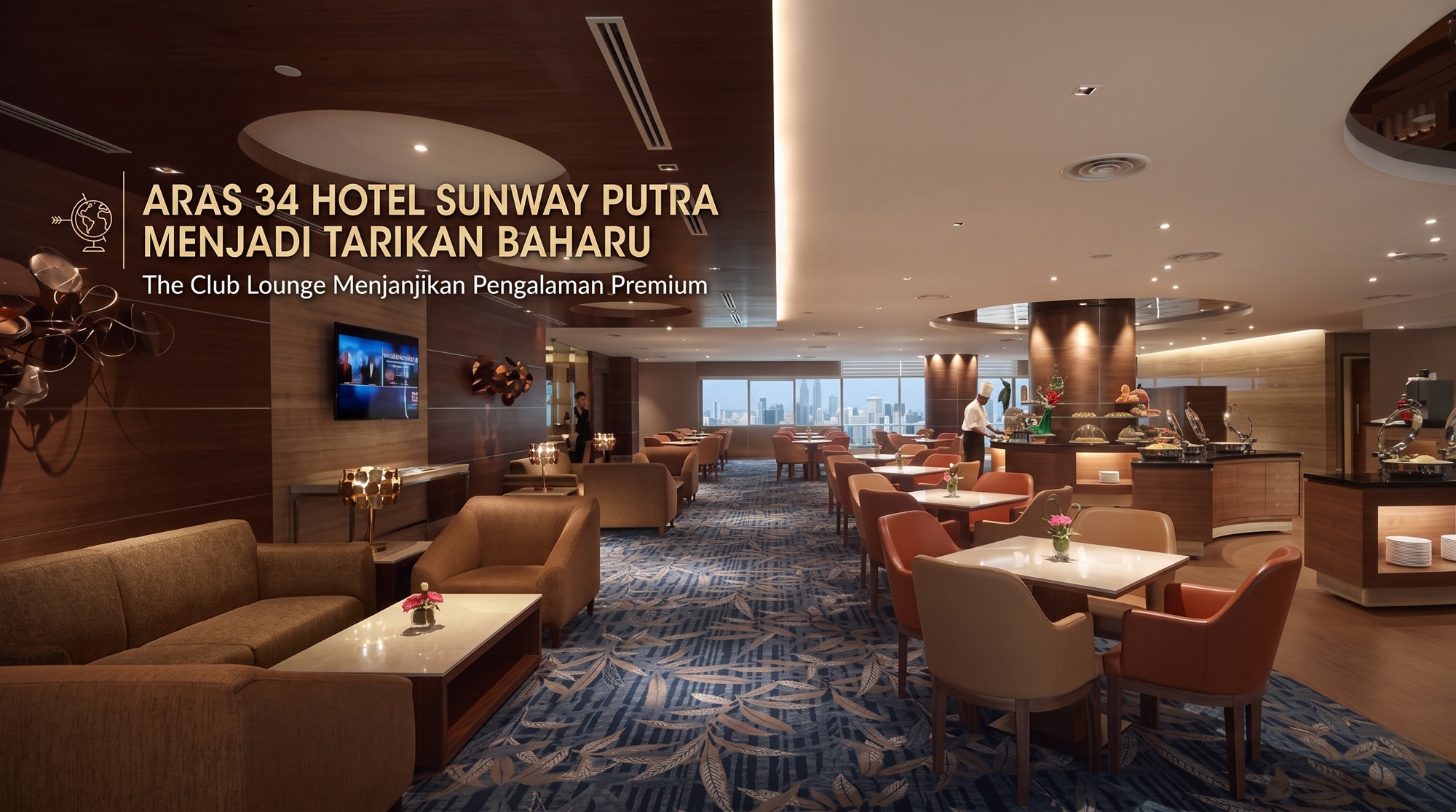 Aras 34 Sunway Putra Hotel Jadi Tarikan Baharu, The Club Lounge Janjikan Pengalaman Bertaraf Premium