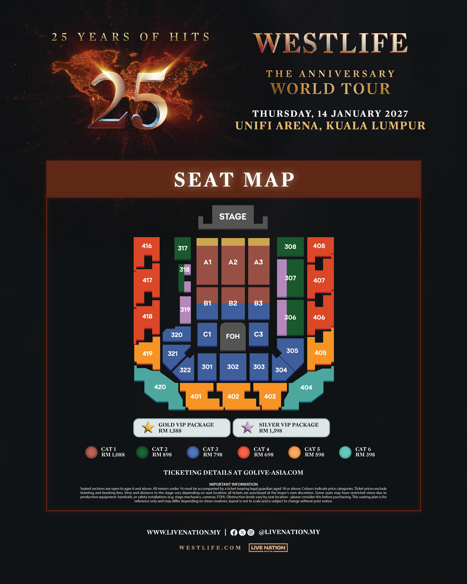 Kuala Lumpur Jadi Destinasi Pertama Jelajah Asia Tenggara Westlife 25: The Anniversary World Tour