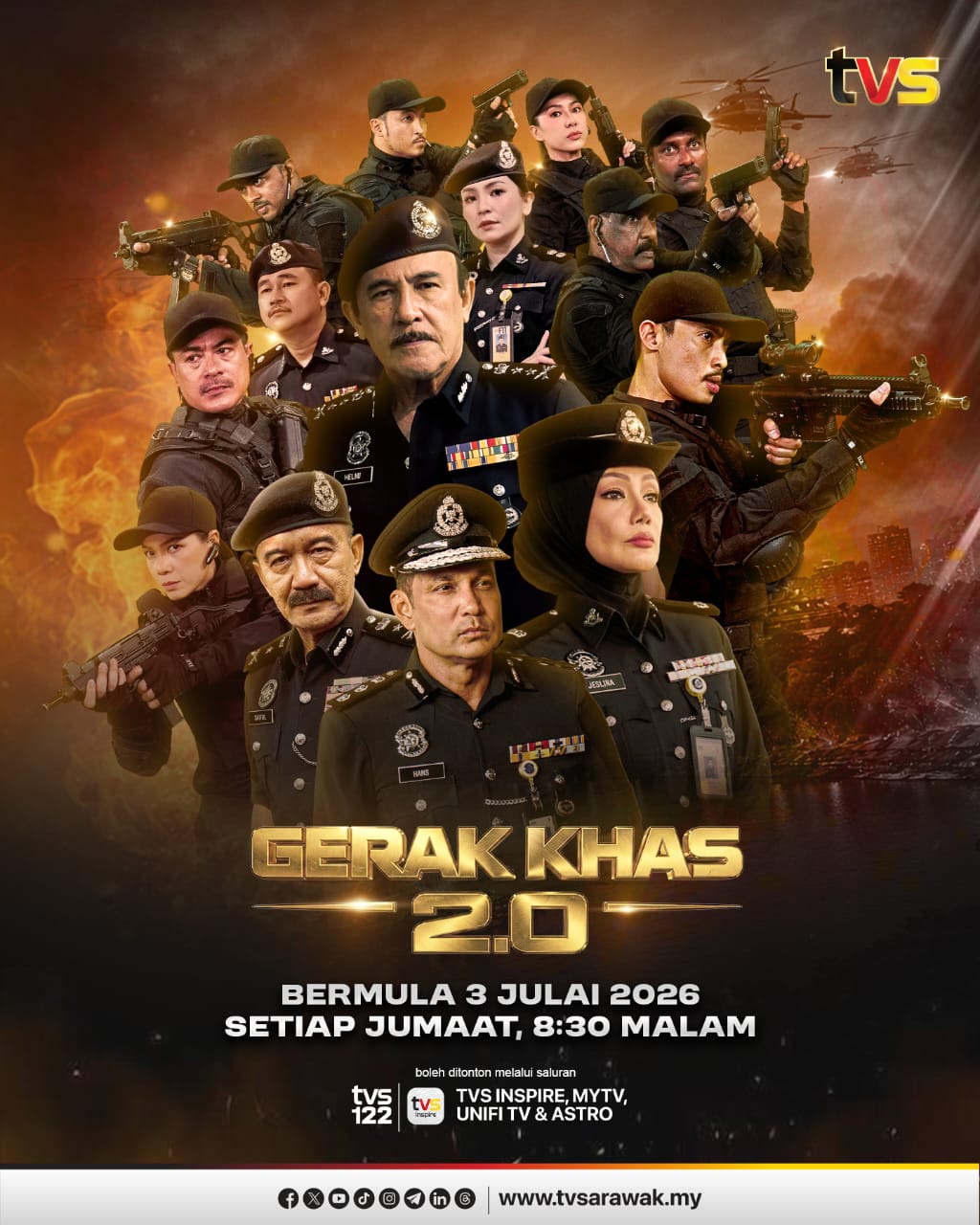 Gerak Khas 2.0 Kembali Selepas 5 Tahun, Francais Ikonik Temukan Semula Yusof Haslam, Hans Isaac Dan Erra Fazira, Buka Lembaran Baharu Di Bumi Kenyalang