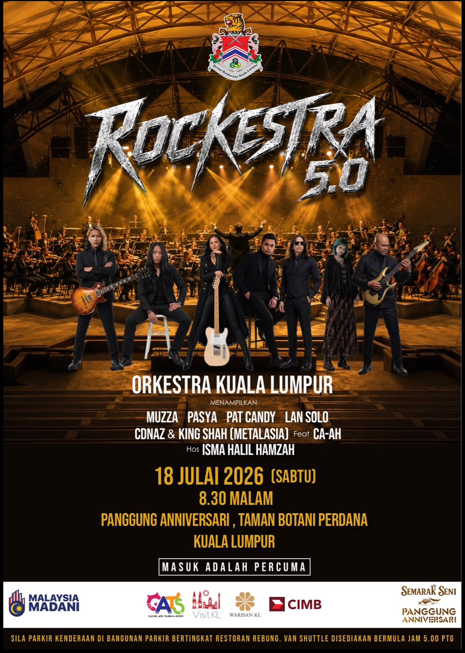 Rock Bertemu Simfoni! Rockestra 5.0 Janji Konsert Epik Tiga Jam Tanpa Henti Di Panggung Anniversari