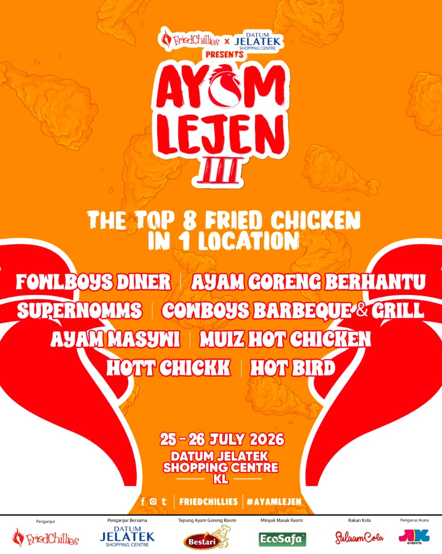 Festival Ayam Goreng Terbesar Malaysia Kembali, 8 Ayam Lejen Berentap Dalam Satu Lokasi!