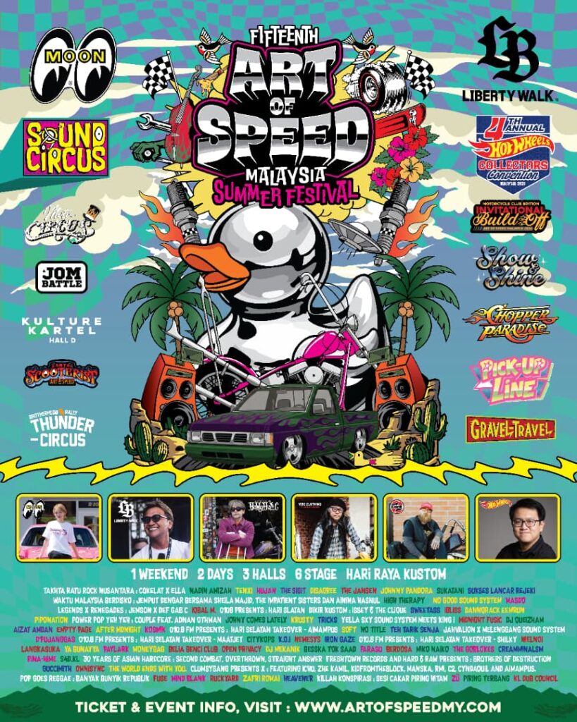 Art of Speed 2026 Rayakan Edisi Ke-15: Sinergi Budaya Kustom Automotif dan Festival Muzik Berskala Mega
