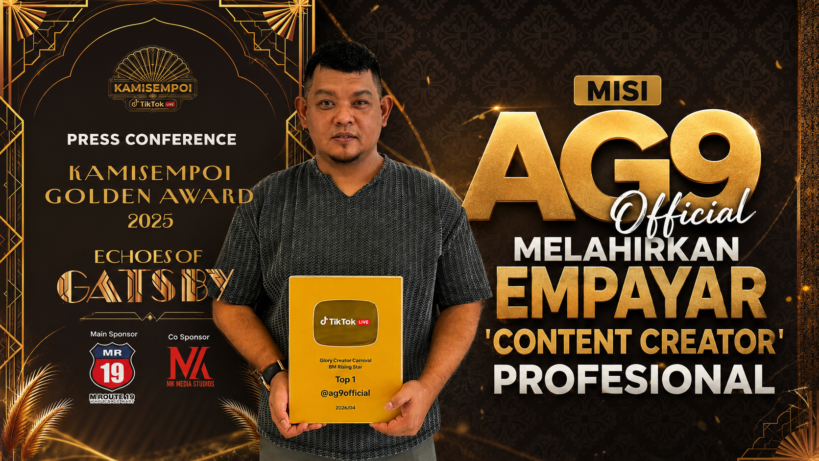 Dari Suara VTT Ke Kerusi Pengurus: Misi AG9 Official Melahirkan Empayar ‘Content Creator’ Profesional