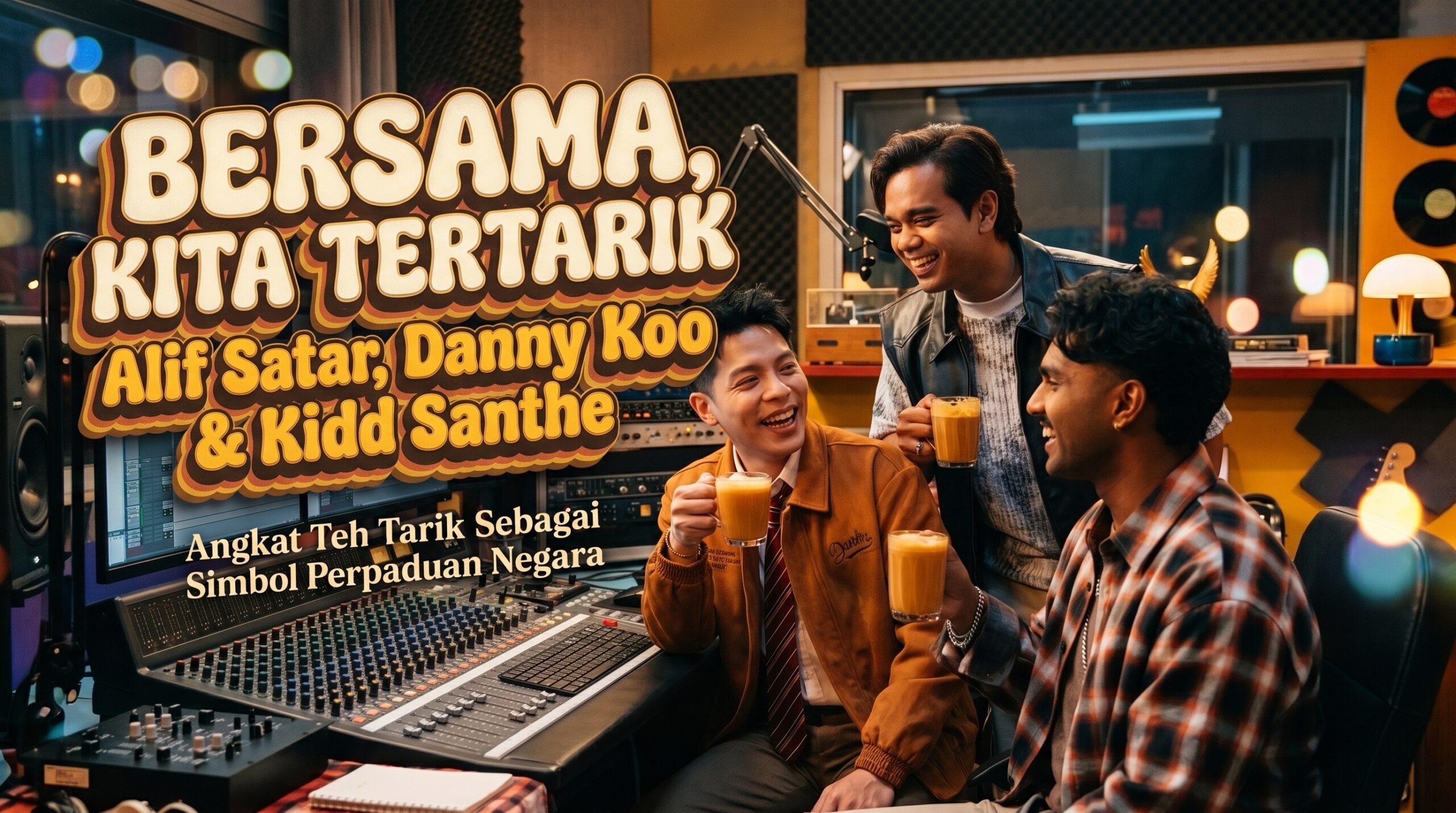 Penangan Teh Tarik! Alif Satar, Danny Koo & Kidd Santhe Bersatu Dalam “Bersama, Kita Tertarik” Sempena Merdeka