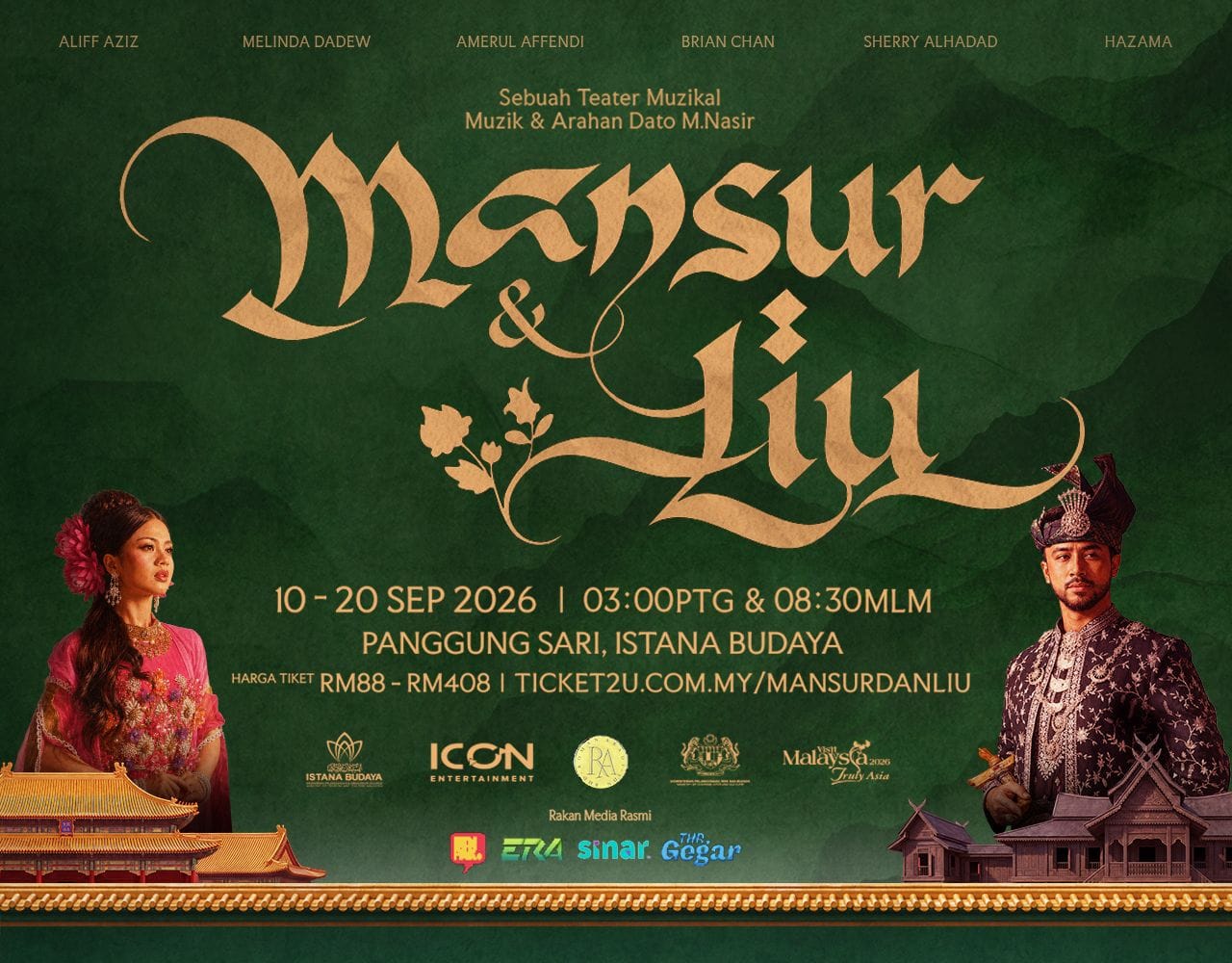 Panggung Sari Istana Budaya Sambut Epik Agung ‘Mansur & Liu’ September Ini