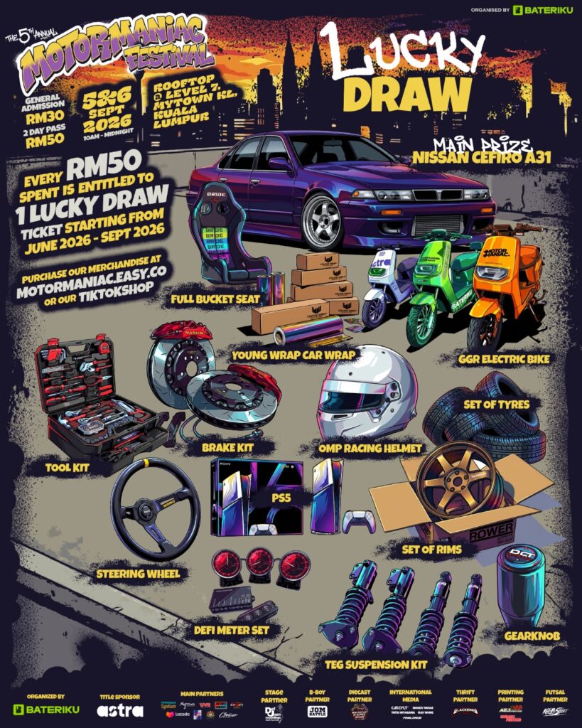 Festival MotorManiac 2026: Pentas Automotif Terbesar KL Janji Pengalaman Luar Biasa di MyTOWN September Ini