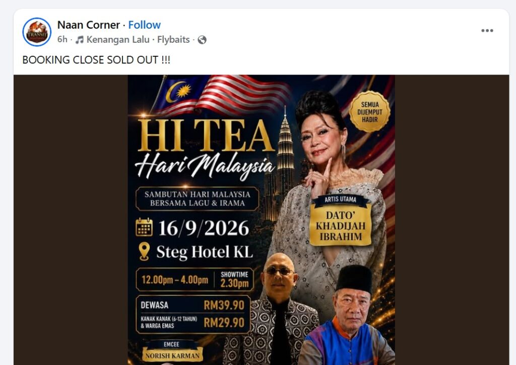 Peminat Tak Mahu Lepas Peluang, Majlis Hi-Tea Khadijah Ibrahim 'Sold Out'