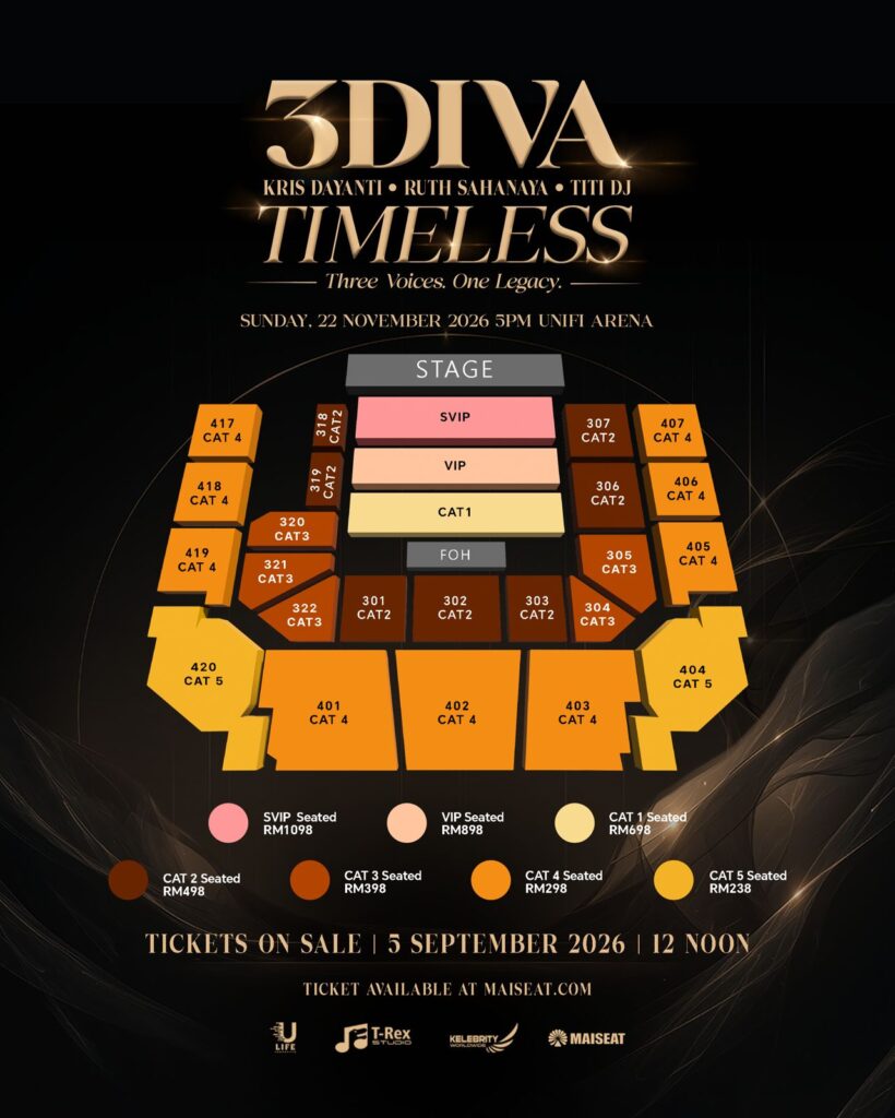 3DIVA Kembali Gegar Kuala Lumpur, Tiket TIMELESS Dijual 5 September Dengan Harga Early Bird Serendah RM138