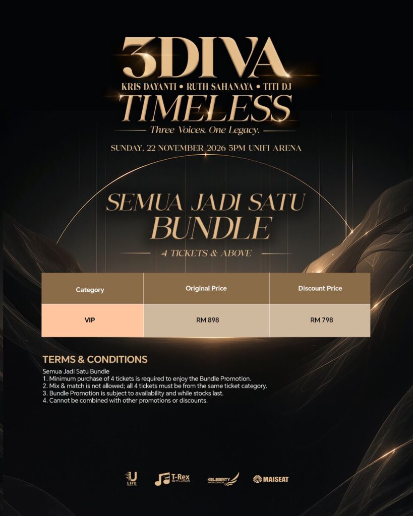 3DIVA Kembali Gegar Kuala Lumpur, Tiket TIMELESS Dijual 5 September Dengan Harga Early Bird Serendah RM138