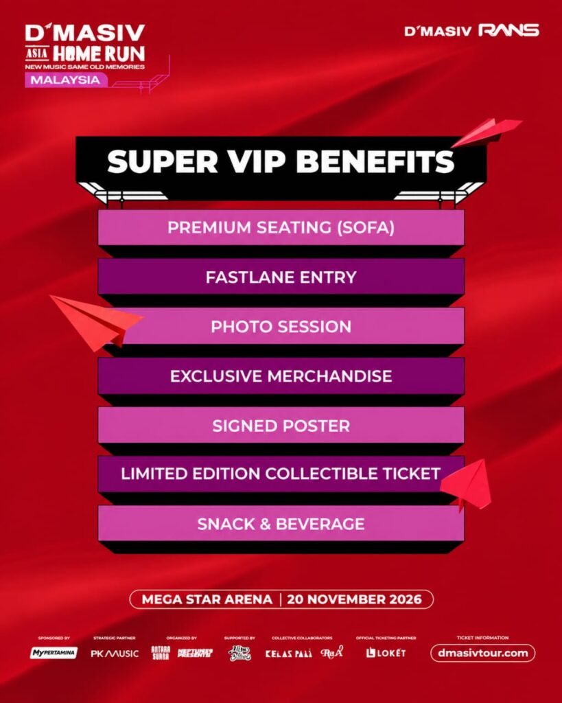 D'Masiv Kembali Gegar Kuala Lumpur, Mega Star Arena Jadi Pentas Asia Home Run November Ini