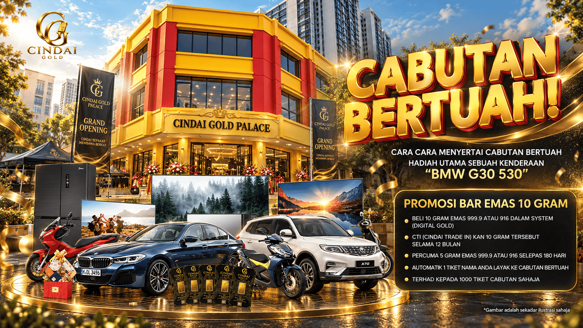 Simpan 10 Gram Emas, Menang BMW! Cindai Gold Palace Lancar Kempen Cabutan Bertuah Eksklusif