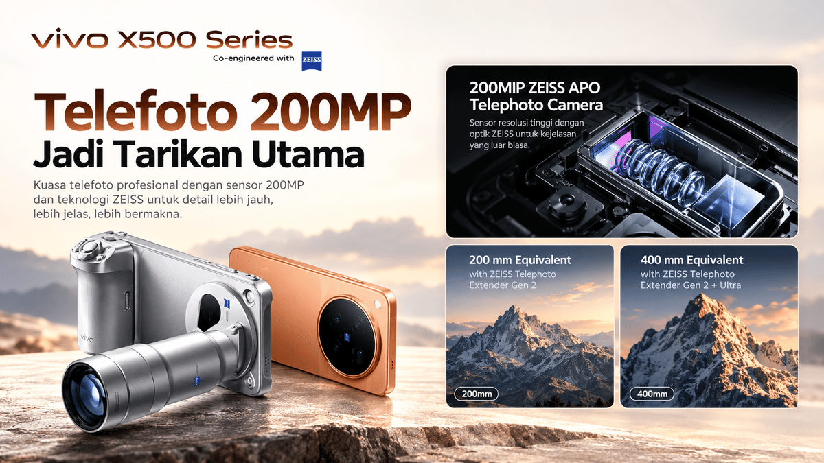vivo X500 Series Dilancar Di Malaysia, Tampil Kamera ZEISS APO 200MP Dan Bateri Terbesar Siri X